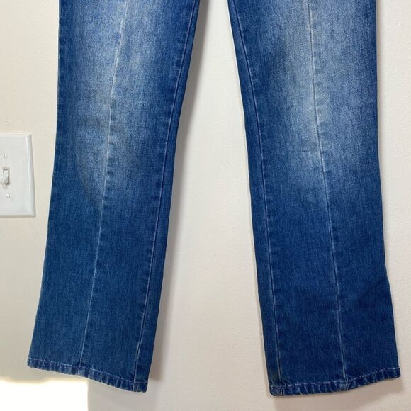 ULLA JOHNSON Alex Lace Up Mid Rise Ankle Length Jeans Medium Wash Sz 2 - Picture 9 of 15